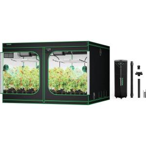 imageVIVOSUN S108 10x10 Grow Tent and AeroStream H19 Intelligent Environmental 19L Humidifier with Temp ampamp Humidity Probe Top Control Panel Smart Remote Control Designed Specifically for Use with Grow Te