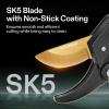 imageVIVOSUN Gardening Scissors 65 Inch Hand Pruner and 8 Ratchet Pruners Anvil Pruning Shears with Ratchet Mechanism SK5 Blades Ergonomic Handles ampamp Safety Lock HeavyDuty Gardening Scissors Hand