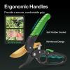 imageVIVOSUN Gardening Scissors 65 Inch Hand Pruner and 8 Ratchet Pruners Anvil Pruning Shears with Ratchet Mechanism SK5 Blades Ergonomic Handles ampamp Safety Lock HeavyDuty Gardening Scissors Hand