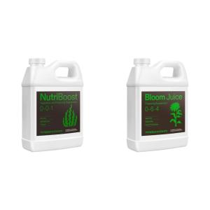 imageVIVOSUN AllinOne Concentrated Plant Additive NutriBoost 001 AllPurpose Liquid Fertilizer and Bloom Juice 064 Flowering Supplement Liquid Fertilizer for Flowering Stage Concentrated Plant