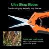 imageVIVOSUN 2Pack 30X 60X Illuminated Jewelers Loupe Foldable Magnifier and 65 Inch Gardening Scissors Hand Pruner Pruning Shear with Straight Stainless Steel Blades Orange 1Pack