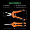 imageVIVOSUN 2Pack 30X 60X Illuminated Jewelers Loupe Foldable Magnifier and 65 Inch Gardening Scissors Hand Pruner Pruning Shear with Straight Stainless Steel Blades Orange 1Pack