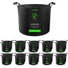 imageVIVOSUN 10Pack 5 Gallon Grow Bags Reinforced Planter Fabric Pots for Gardening Black1 Gallon