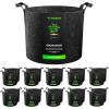 imageVIVOSUN 10Pack 5 Gallon Grow Bags Reinforced Planter Fabric Pots for Gardening Black10 Gallons