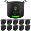imageVIVOSUN 10Pack 5 Gallon Grow Bags Reinforced Planter Fabric Pots for Gardening Black2 Gallons