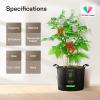 imageVIVOSUN 10Pack 5 Gallon Grow Bags Reinforced Planter Fabric Pots for Gardening Black20 Gallons