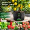imageVIVOSUN 10Pack 5 Gallon Grow Bags Reinforced Planter Fabric Pots for Gardening Black25 Gallons