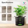 imageVIVOSUN 10Pack 5 Gallon Grow Bags Reinforced Planter Fabric Pots for Gardening Black5 Gallons