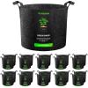 imageVIVOSUN 10Pack 5 Gallon Grow Bags Reinforced Planter Fabric Pots for Gardening Black7 Gallons