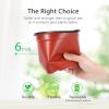 imageVIVOSUN 50 Pcs 6 Inch Plastic Plant Nursery Pots Seed Starting Pot Flower Plant Container for Seedlings Cuttings Transplanting6 inch