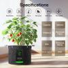 imageVIVOSUN 5Pack 10 Gallon Grow Bags 500G Thick Nonwoven Fabric Pots with Strap Handles MultiPurpose Rings for Low Stress Plant Training Fruits Vegetables and Flowers10 Gal