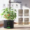 imageVIVOSUN 5Pack 10 Gallon Grow Bags 500G Thick Nonwoven Fabric Pots with Strap Handles MultiPurpose Rings for Low Stress Plant Training Fruits Vegetables and Flowers15 Gal