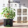 imageVIVOSUN 5Pack 10 Gallon Grow Bags 500G Thick Nonwoven Fabric Pots with Strap Handles MultiPurpose Rings for Low Stress Plant Training Fruits Vegetables and Flowers5 Gal