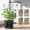 imageVIVOSUN 5Pack 10 Gallon Grow Bags 500G Thick Nonwoven Fabric Pots with Strap Handles MultiPurpose Rings for Low Stress Plant Training Fruits Vegetables and Flowers3 Gal