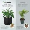 imageVIVOSUN 5Pack 10 Gallon Plant Grow Bags Heavy Duty Thickened Nonwoven Fabric Pots with HandlesBlack