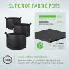 imageVIVOSUN 5Pack 10 Gallon Plant Grow Bags Heavy Duty Thickened Nonwoven Fabric Pots with HandlesBlack