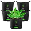 imageVIVOSUN 5Pack 10 Gallon Plant Grow Bags Heavy Duty Thickened Nonwoven Fabric Pots with HandlesBlack
