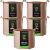 imageVIVOSUN 5Pack 10 Gallon Plant Grow Bags Heavy Duty Thickened Nonwoven Fabric Pots with HandlesTan
