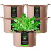 imageVIVOSUN 5Pack 10 Gallon Plant Grow Bags Heavy Duty Thickened Nonwoven Fabric Pots with HandlesTan