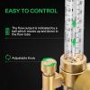 imageVIVOSUN ArgonCO2 Regulator Mig Tig Flow Meter Gas Regulator Emitter System with 50 PSI Fixed Max 4000PSI CGA580 Inlet Pressure Precise Brass Gas Regulator Gauge Welding WeldArgon