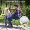 imageVIVOSUN Double Camping Chair Fully Padded Folding Loveseat Portable Oversized Duo Chair with Storage Cup Holders HeightAdjustable Armrests ampamp Carry Bag Supports up to 500lbs Green ampamp GreyGreengray