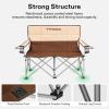 imageVIVOSUN Double Camping Chair Fully Padded Folding Loveseat Portable Oversized Duo Chair with Storage Cup Holders HeightAdjustable Armrests ampamp Carry Bag Supports up to 500lbs Green ampamp GreyBeigebrown