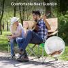 imageVIVOSUN Double Camping Chair Fully Padded Folding Loveseat Portable Oversized Duo Chair with Storage Cup Holders HeightAdjustable Armrests ampamp Carry Bag Supports up to 500lbs Green ampamp GreyBeigebrown