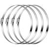 imageVIVOSUN Stainless Steel Air Ducting Clamps 46812 Inch Adjustable Hose Clamps with Worm Drive for Ducting Heating Cooling Exhaust and Ventilation Pack of 24 Pack