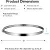 imageVIVOSUN Stainless Steel Air Ducting Clamps 46812 Inch Adjustable Hose Clamps with Worm Drive for Ducting Heating Cooling Exhaust and Ventilation Pack of 24 Pack