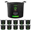imageVIVOSUN 10Pack 5 Gallon Grow Bags Reinforced Planter Fabric Pots for Gardening Black7 Gallons
