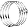 imageVIVOSUN Stainless Steel Air Ducting Clamps 46812 Inch Adjustable Hose Clamps with Worm Drive for Ducting Heating Cooling Exhaust and Ventilation Pack of 24 Pack
