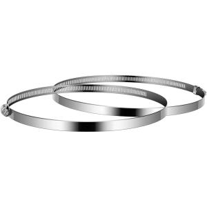imageVIVOSUN Stainless Steel Air Ducting Clamps 46812 Inch Adjustable Hose Clamps with Worm Drive for Ducting Heating Cooling Exhaust and Ventilation Pack of 22 Pack