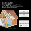 imageVIVOSUN Double Bubble Reflective Foil Insulation 6 inch x 25 Ft Insulated Pipe Wrap 10mm Size Bubble Film Pipe Insulation Wrap Duct wrap for Weatherproof Attics Windows Garages