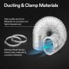 imageVIVOSUN 2Pack 4 Inch 8 Feet Flex Air Aluminum Ducting Flexible Dryer Vent Hose for HVAC Ventilation 4 Clamps Included6 x 25FT