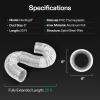 imageVIVOSUN 2Pack 4 Inch 8 Feet Flex Air Aluminum Ducting Flexible Dryer Vent Hose for HVAC Ventilation 4 Clamps Included6 x 25FT