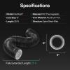 imageVIVOSUN 6 Inch 25 Feet Black NonInsulated Flex Air Aluminum Ducting for HVAC Ventilation wTwo 6 Inch Stainless Steel ClampsBlack