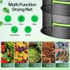 imageVIVOSUN 8Layer Mesh Drying Rack Hanging Design with Green Zippers for Dehydrating Indoor and Outdoor Pruning Shears Included2 Layer