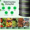 imageVIVOSUN 8Layer Mesh Drying Rack Hanging Design with Green Zippers for Dehydrating Indoor and Outdoor Pruning Shears Included3 Layer