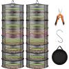 imageVIVOSUN 8Layer Mesh Drying Rack Hanging Design with Green Zippers for Dehydrating Indoor and Outdoor Pruning Shears Included8 Layer
