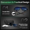imageVIVOSUN Indoor Hydroponics Anti UVA and UVB Grow Room Glasses Goggles with Glasses Case BlueGrey