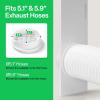 imageVIVOSUN Portable AC Sliding Door Vent Kit 169quot212quot886quot Length Adjustable Fits 51quot ampamp 59quot Exhaust Hose for Sliding Doors or Windows 59 Exhaust Hose IncludedMax 886 Length  no Hose