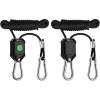 imageVIVOSUN 2Pair 18 Inch Adjustable Grow Light Hanger Heavy Duty Rope Hanger with Reinforced Metal Gears 8Ft Long and 150 lbs Weight Capacity Rope for Grow Light Inline Fan FiltersGreen