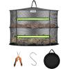 imageVIVOSUN 8Layer Mesh Drying Rack Hanging Design with Green Zippers for Dehydrating Indoor and Outdoor Pruning Shears Included2 Layer