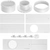 imageVIVOSUN Window Duct Kit Portable AC Window Seal Kit with 59quot Diameter 59quot Length Hose Fit with 4quot6quot Ducting for Sliding Window Adjustable AC Vent Kit for Duct Fans Air Conditioner DryerMax 61 Window Kit with 3 Adapters  No Hose