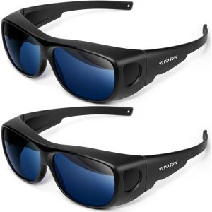 imageVIVOSUN 2Pack Indoor Hydroponics LED Grow Room Glasses with Glasses CaseGrey