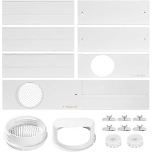 imageVIVOSUN Portable AC Sliding Door Vent Kit 169quot212quot886quot Length Adjustable Fits 51quot ampamp 59quot Exhaust Hose for Sliding Doors or Windows 59 Exhaust Hose IncludedMax 886 Length  no Hose