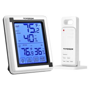 imageVIVOSUN Remote Sensor for Wireless Thermometer and Hygrometer1 Console  1 Sensor