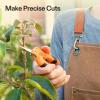 imageVIVOSUN 2Pack Curved Gardening Scissors 65 Inch Hand Pruner Shear with Titanium Coated Precision Blades Curved BladesStraight Blade