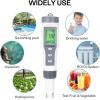 imageVIVOSUN 3in1 Digital pH Meter with ATC 01 pH Accuracy Water Quality Tester 0140 pH Measurement Range for Hydroponics Household Drinking Pool and AquariumGray