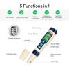 imageVIVOSUN 3in1 Digital pH Meter with ATC 01 pH Accuracy Water Quality Tester 0140 pH Measurement Range for Hydroponics Household Drinking Pool and AquariumBlue